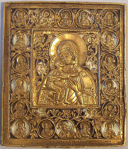 這張照片顯示了Feodorovskaya圖標。 它顯示聖母瑪利亞抱著基督。